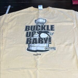 Reebok Yellow Short Sleeve Tee with Graphic Design